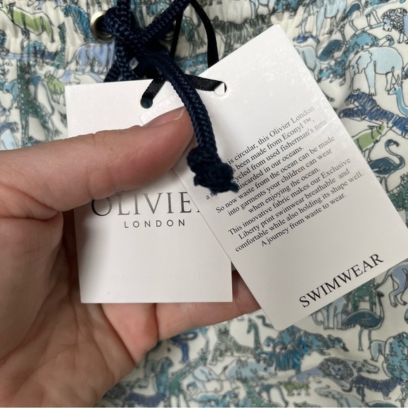 Oliver London NWT Animal Print Swim Trunks Summer Spring Lined Boys XL - Picture 3 of 6